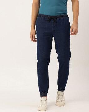 slim fit jogger jeans with drawstring waist