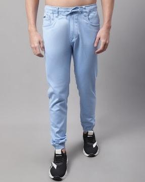 slim fit jogger jeans with drawstring waist