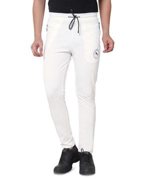 slim fit jogger pants with drawstring waist