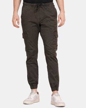 slim fit jogger pants with drawstring waist