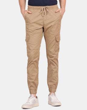 slim fit jogger pants with drawstring waist