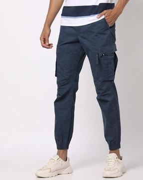slim fit joggers with cargo pockets