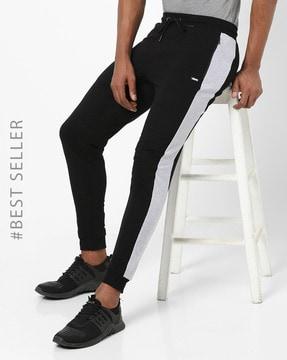 slim fit joggers with contrast taping