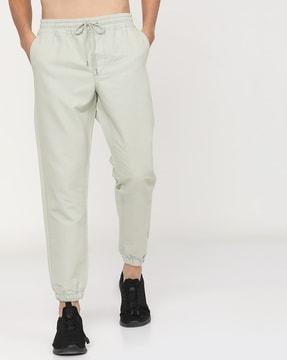 slim fit joggers with drawstring waist