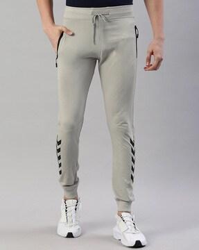 slim fit joggers with drawstring waist