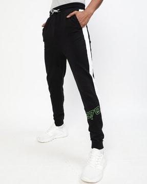 slim fit joggers with placement print