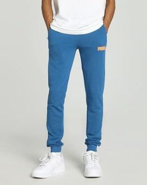 slim fit joggers with zipper pockets