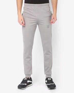 slim fit joggers with zippered insert pockets