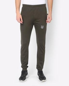 slim fit joggers with zippered insert pockets