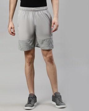 slim fit knit shorts with insert pockets