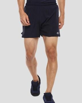 slim fit knitted shorts with insert pockets