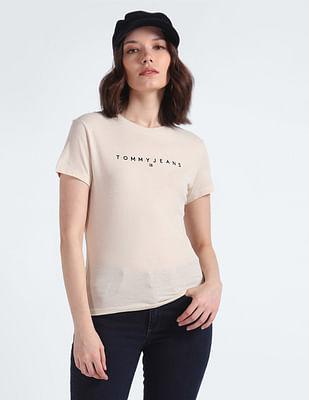 slim fit linear logo t-shirt