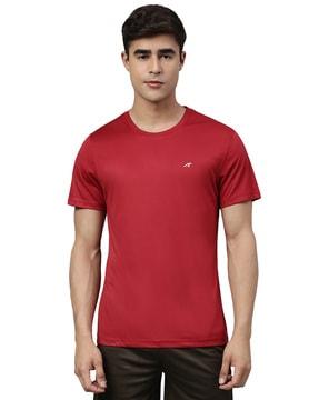 slim fit logo printed crew-neck t-shirt