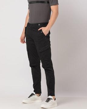 slim fit low-rise cargo pants