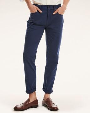 slim fit low-rise chinos