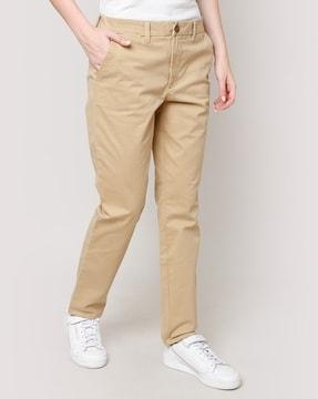 slim fit mid-rise chinos