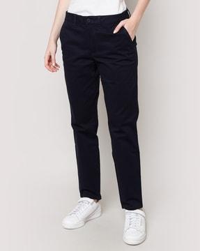 slim fit mid-rise chinos