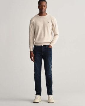 slim fit mid rise jeans