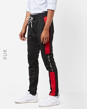 slim fit mid-rise pants with insert pockets