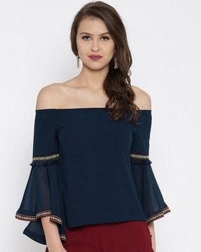 slim fit off-shoulder top