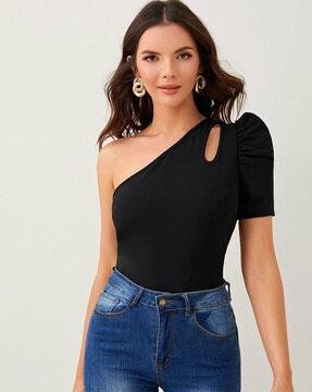 slim fit off-shoulder top