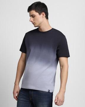 slim fit ombre-dyed round-neck t-shirt