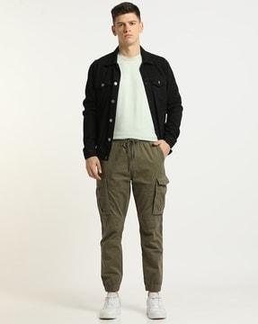 slim fit overdyed cargo joggers