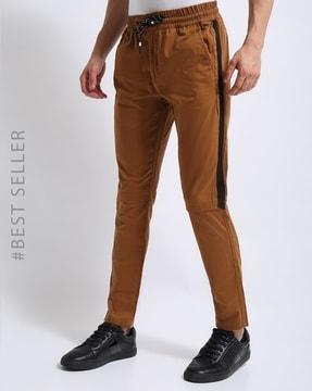 slim fit pants with elasticated drawcord
