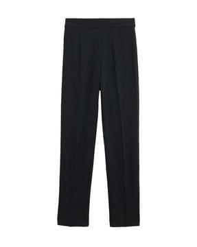 slim fit pants with elasticated waist