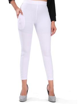 slim fit pants with elasticated waist