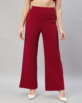 slim fit pants with elasticated waistband