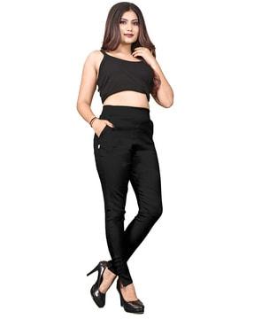 slim fit pants with insert pockets