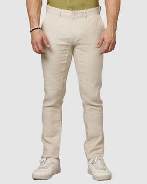 slim fit pants with insert pockets