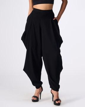 slim fit plated pants with insert pockets