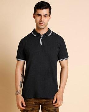 slim fit polo t-shirt with collar neck
