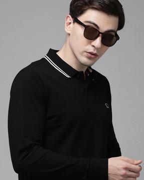 slim fit polo t-shirt with contrast tipping