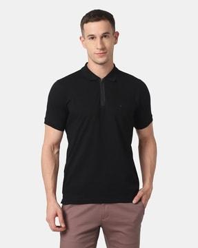 slim fit polo t-shirt with embroidered logo