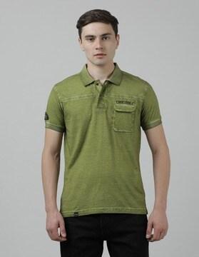 slim fit polo t-shirt with flap pocket