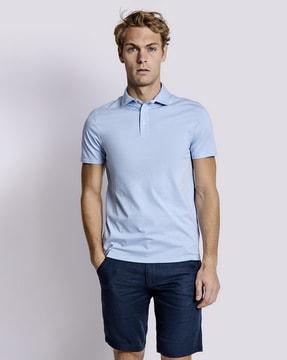 slim fit polo t-shirt with short sleeves