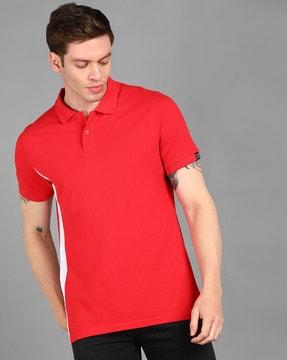 slim fit polo t-shirt with short sleeves