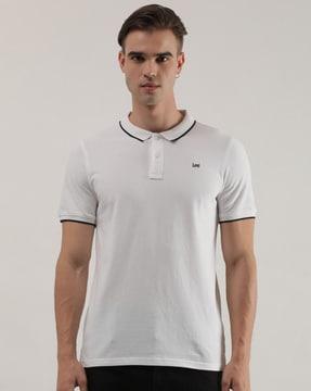 slim fit polo t-shirt with short sleeves