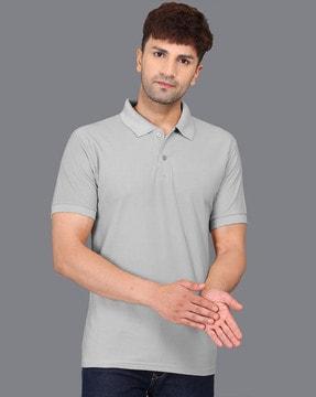 slim fit polo t-shirt with short sleeves