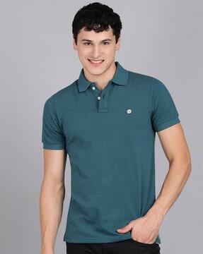 slim fit polo t-shirt with short sleeves