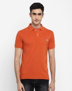 slim fit polo t-shirt with short sleeves