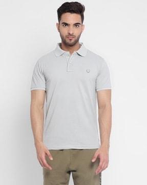 slim fit polo t-shirt with short sleeves