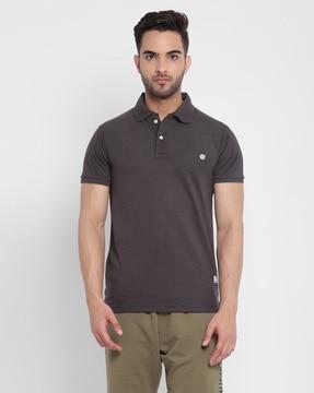 slim fit polo t-shirt with short sleeves