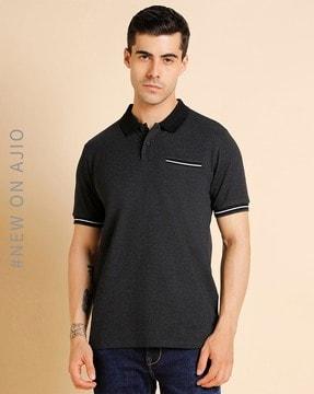 slim fit polo t-shirt with short sleeves