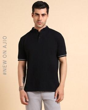 slim fit polo t-shirt with short sleeves