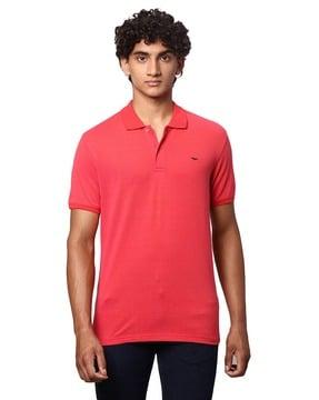 slim fit polo t-shirt with short sleeves