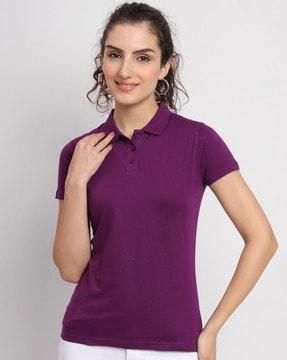 slim fit polo t-shirt with short sleeves